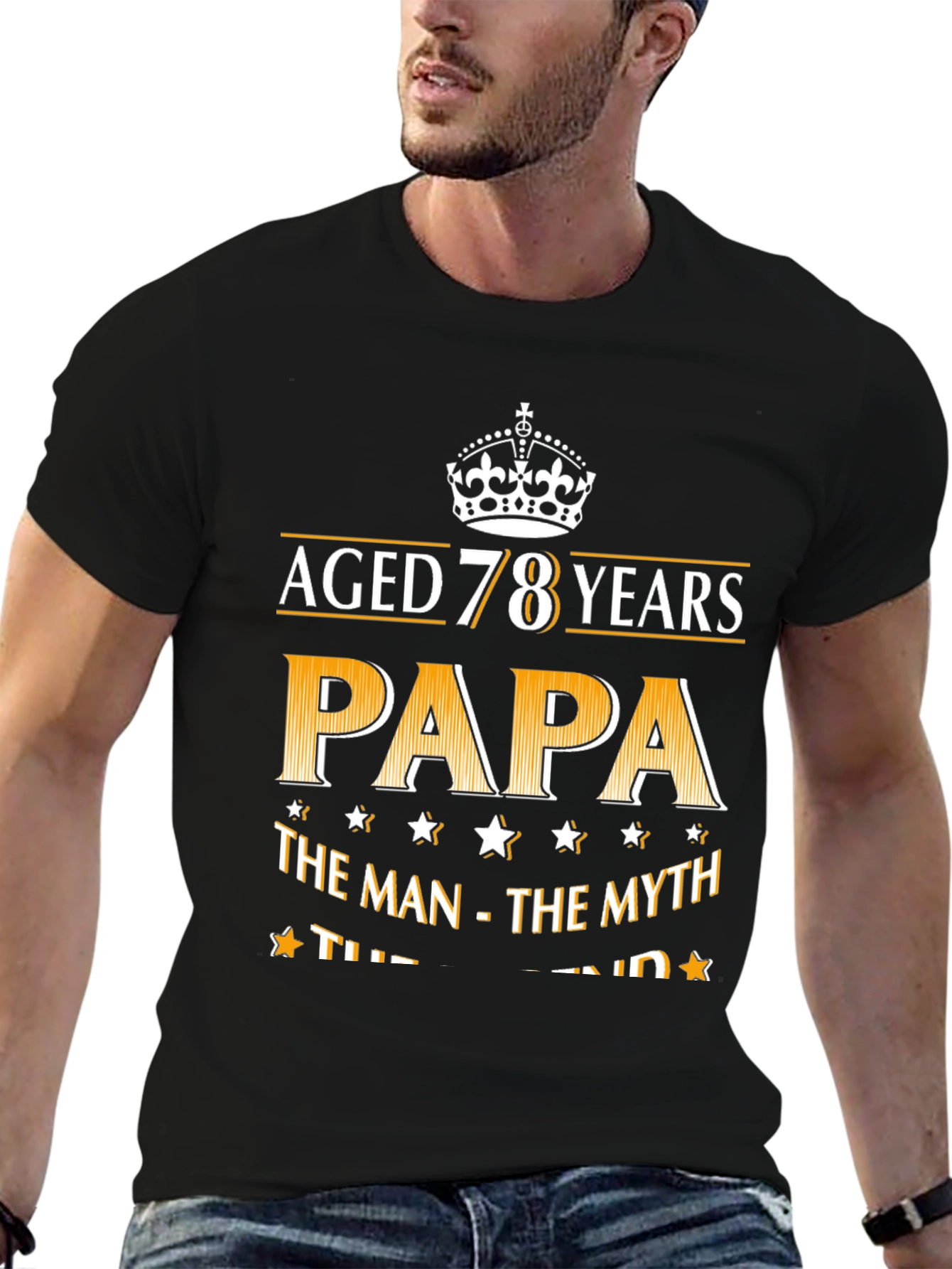 Aged 78 Years Papa Graphic Tee