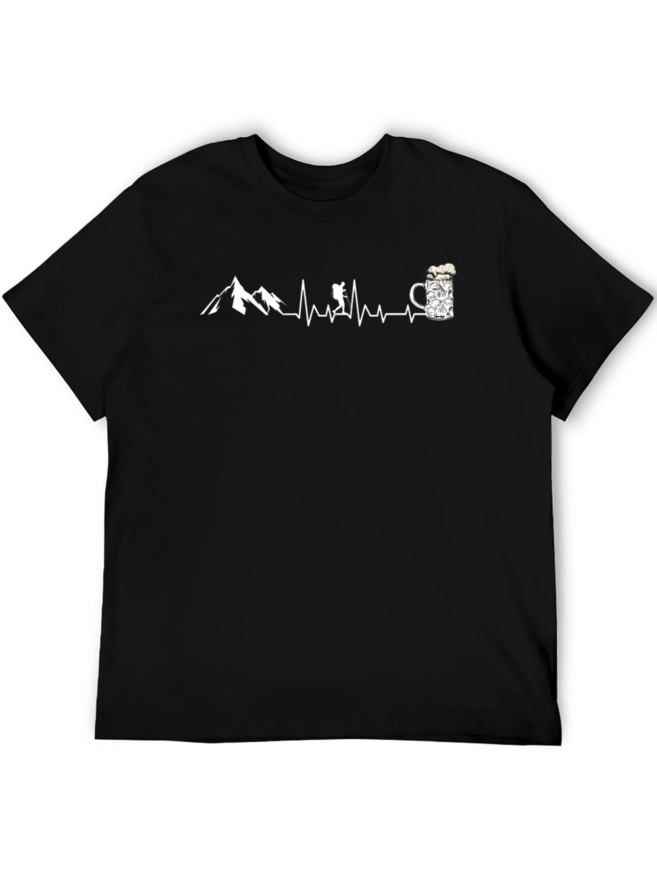 Hiking Heartbeat Beer T-Shirt - Adventure Ready Tee
