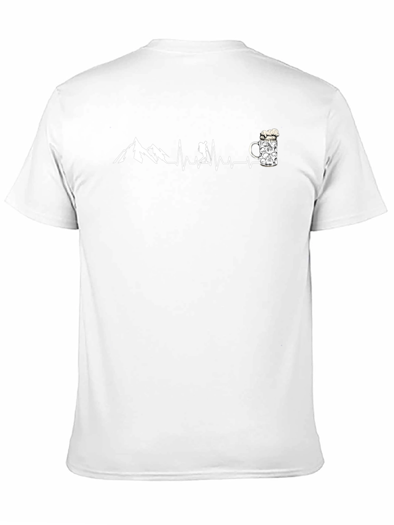 Hiking Heartbeat Beer T-Shirt - Adventure Ready Tee