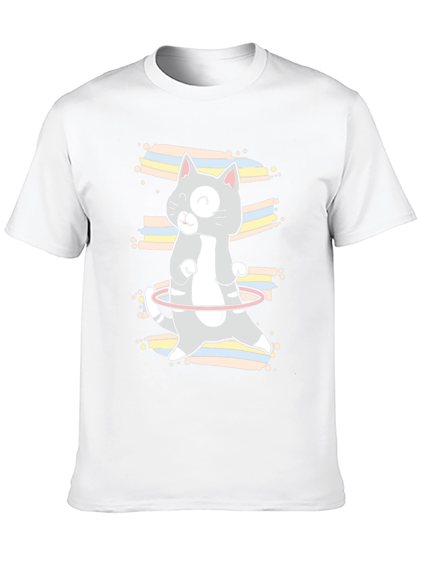 Hula Cat Graphic Tee - Unisex Black T-Shirt