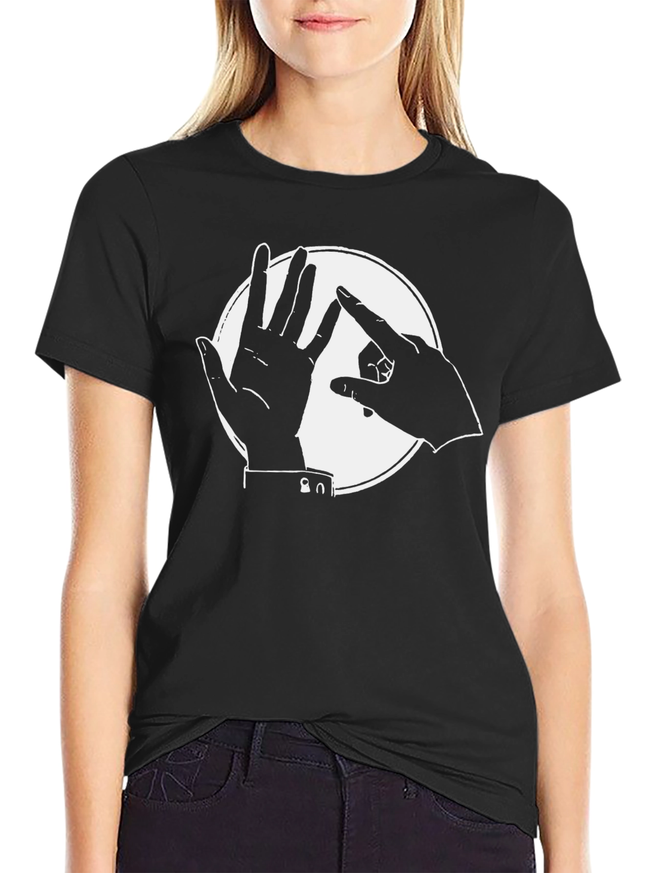 Abstract Hands Black T-Shirt