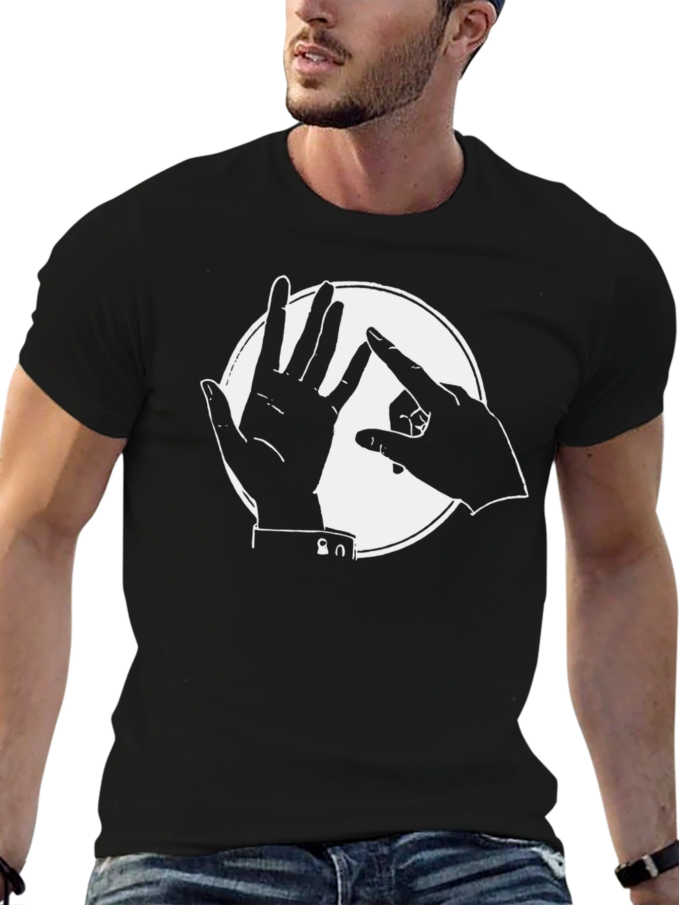 Abstract Hands Black T-Shirt
