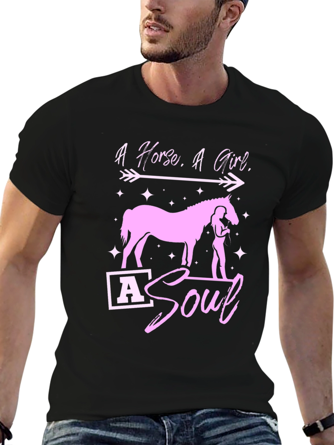 Horse Girl Soul Black T-Shirt