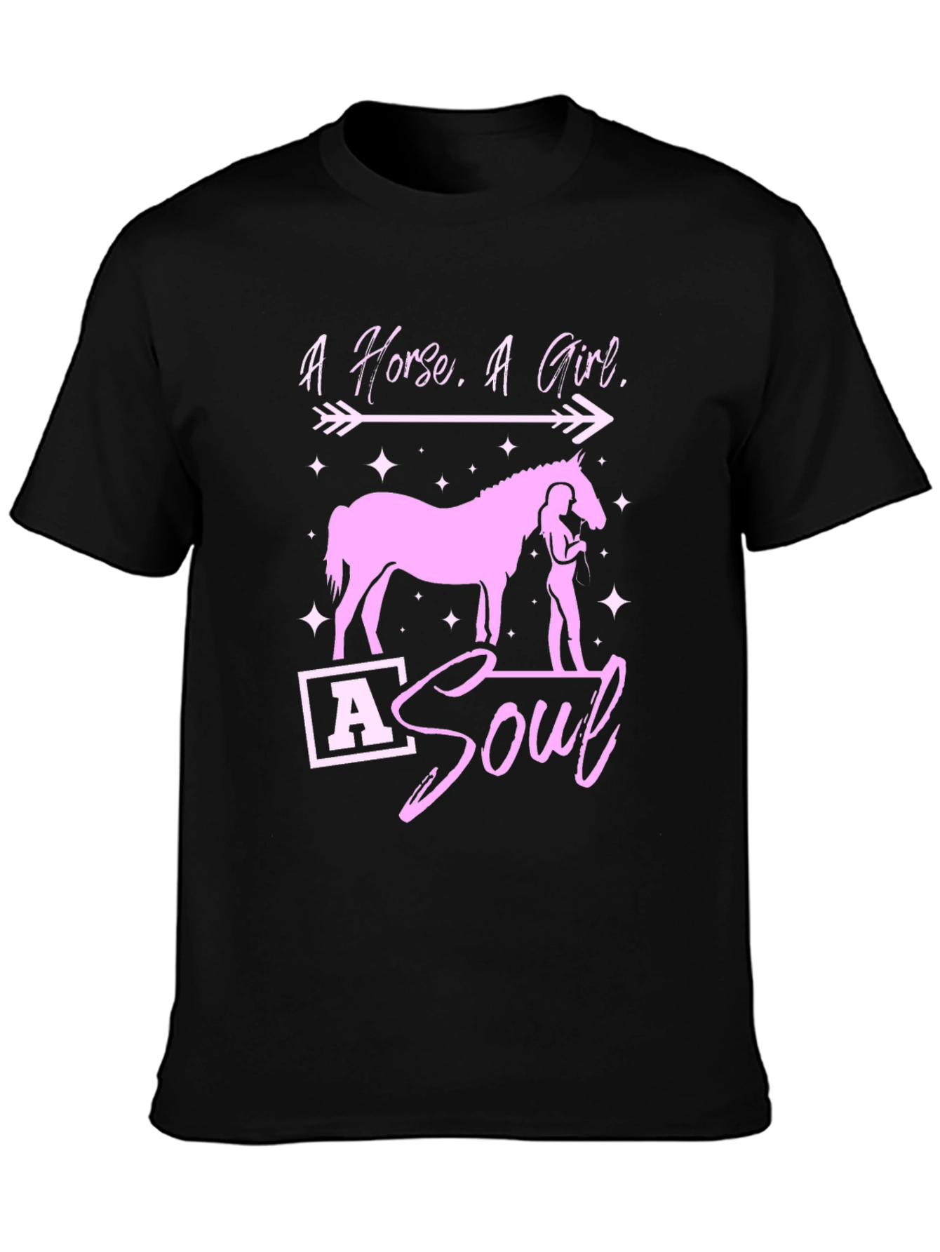 Horse Girl Soul Black T-Shirt