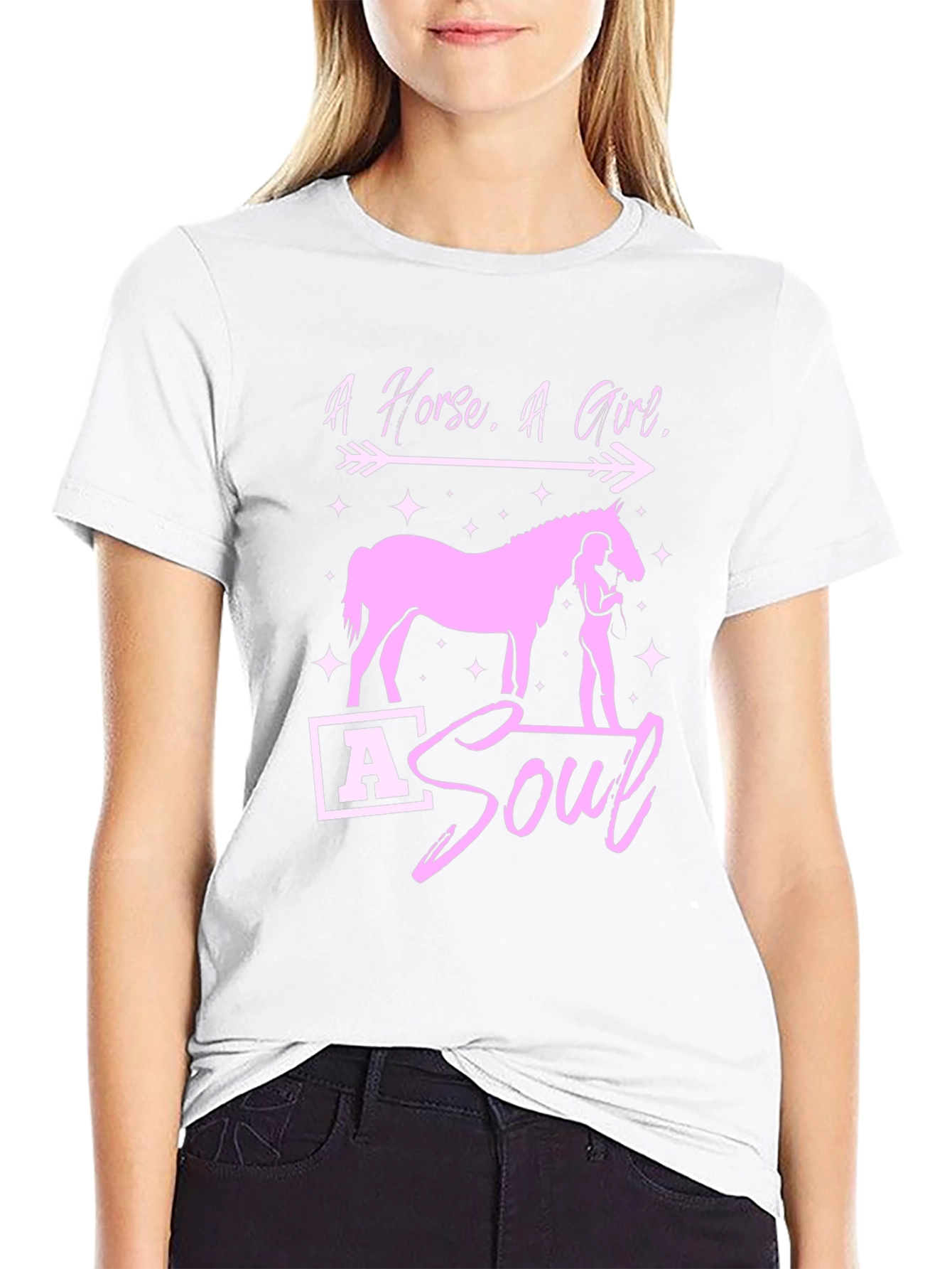 Horse Girl Soul Black T-Shirt
