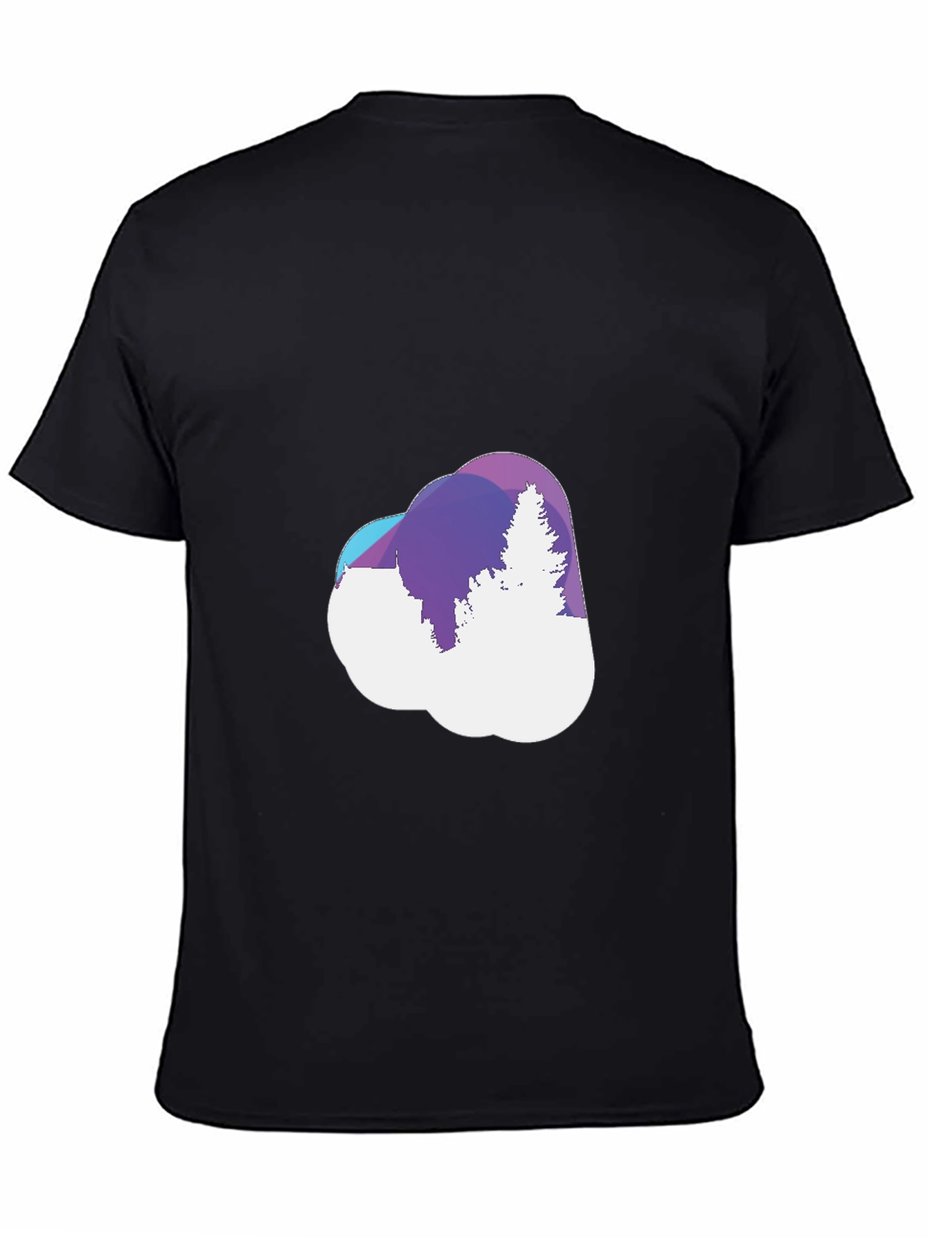 Abstract Forest Cloud Tee - Stylish Graphic T-Shirt