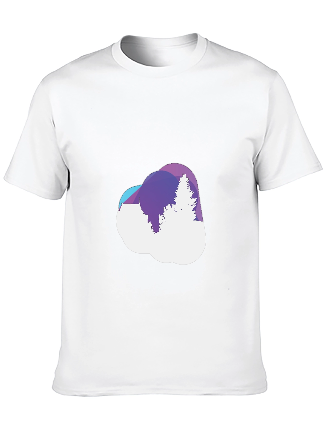 Abstract Forest Cloud Tee - Stylish Graphic T-Shirt