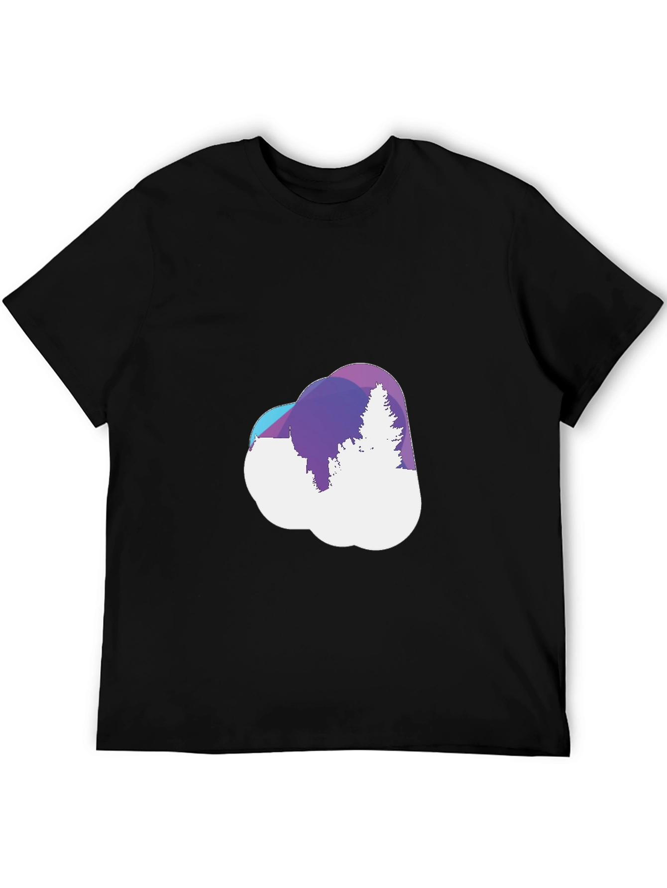 Abstract Forest Cloud Tee - Stylish Graphic T-Shirt