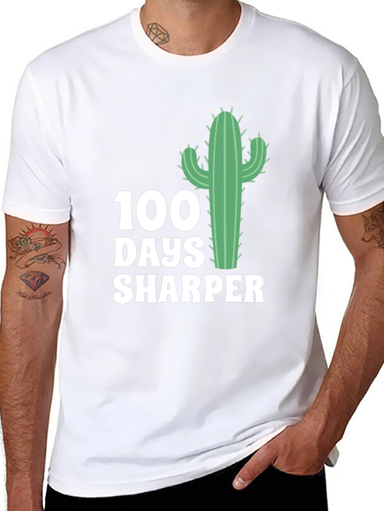 100 Days Sharper Cactus Graphic Tee