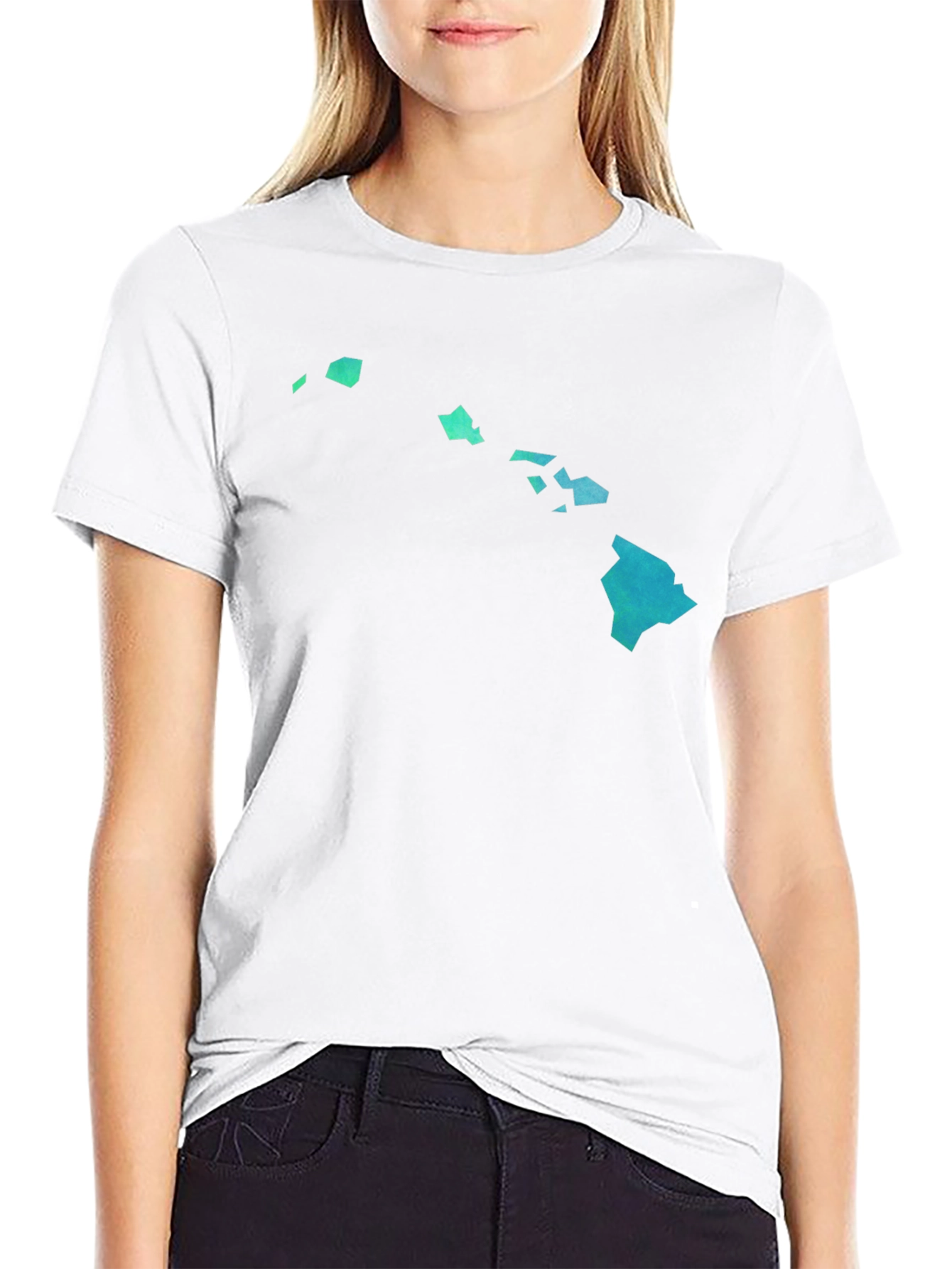 Hawaii Islands Graphic Tee - Cool Gradient Design