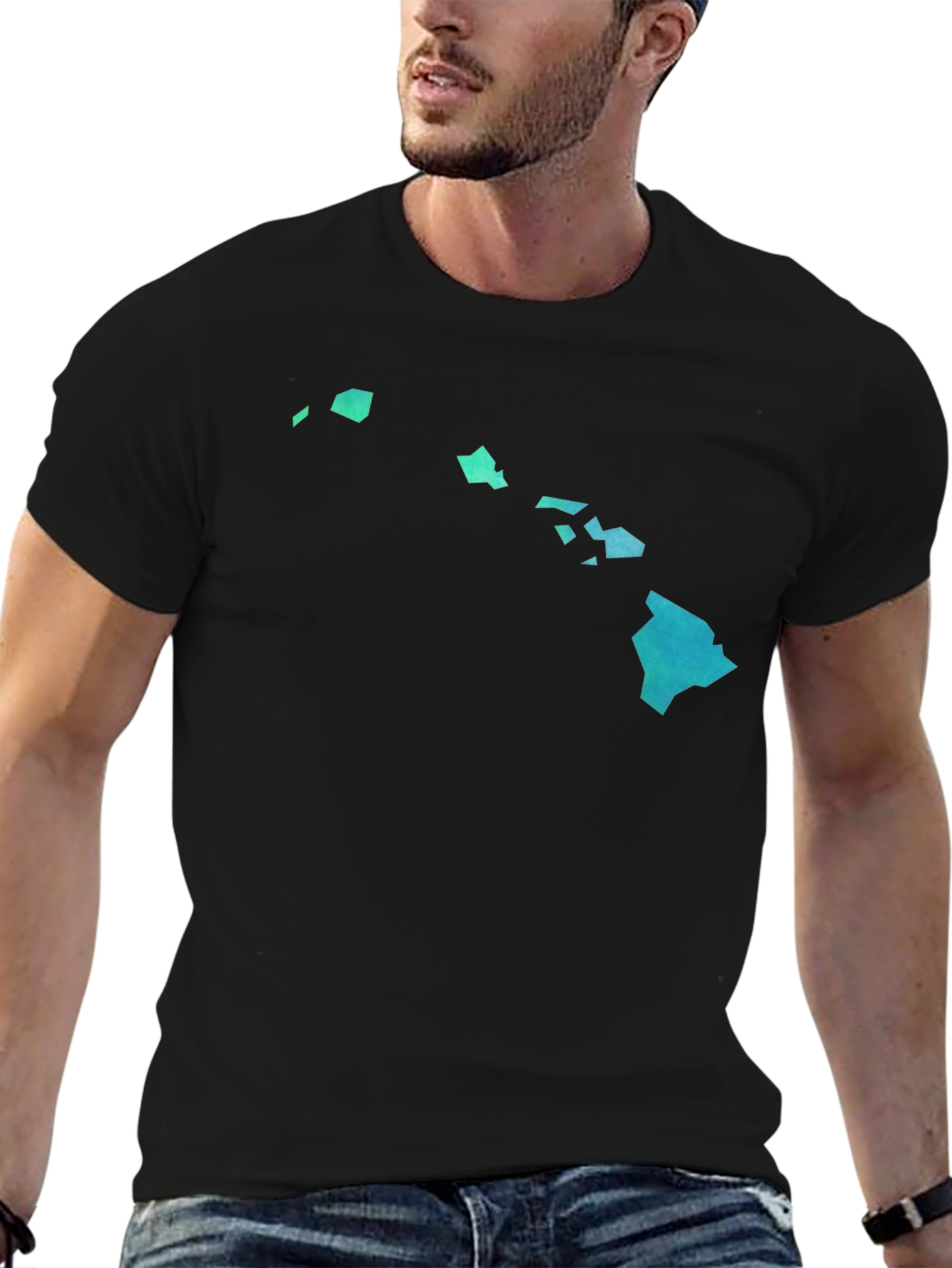 Hawaii Islands Graphic Tee - Cool Gradient Design