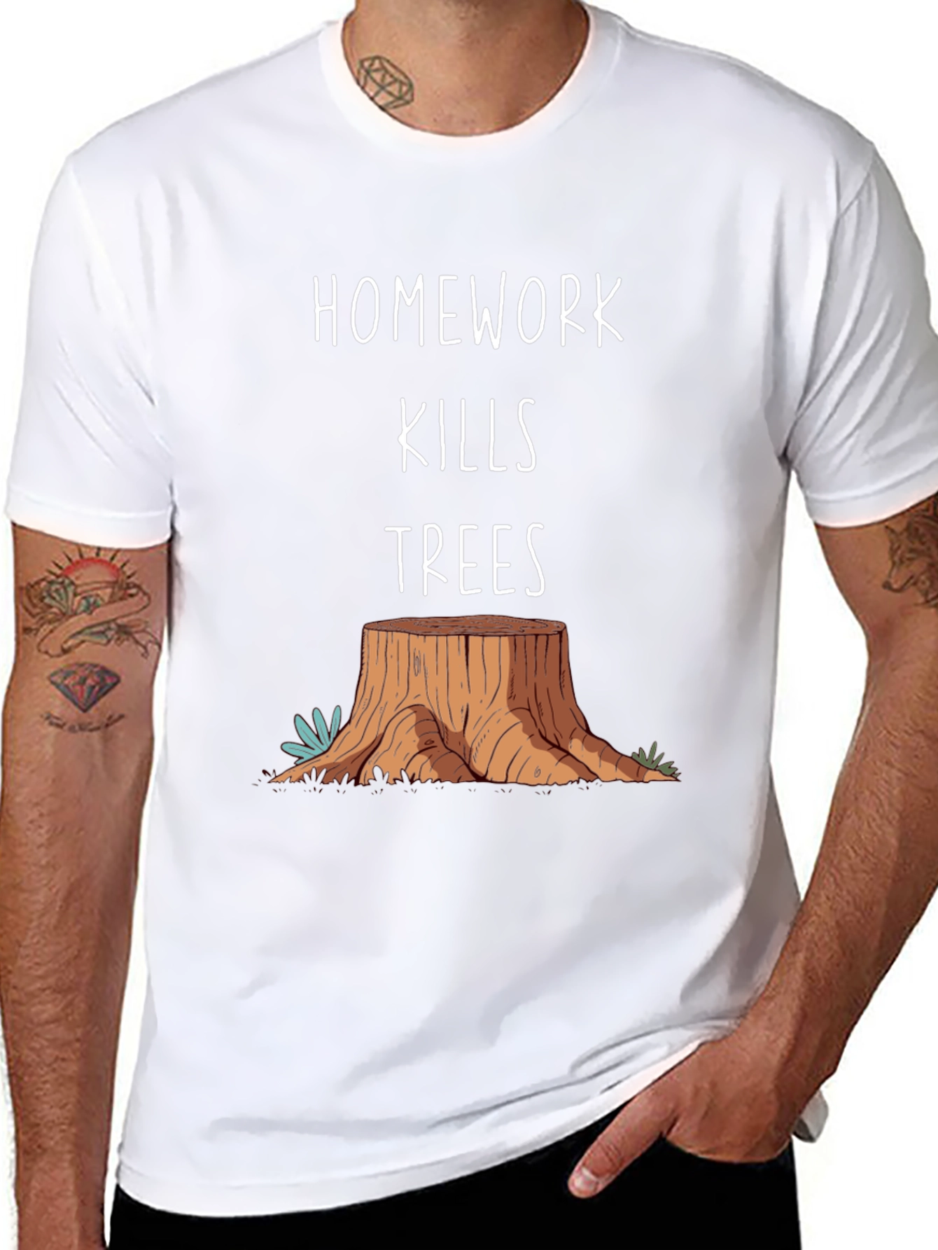 Homework Kills Trees Graphic Tee