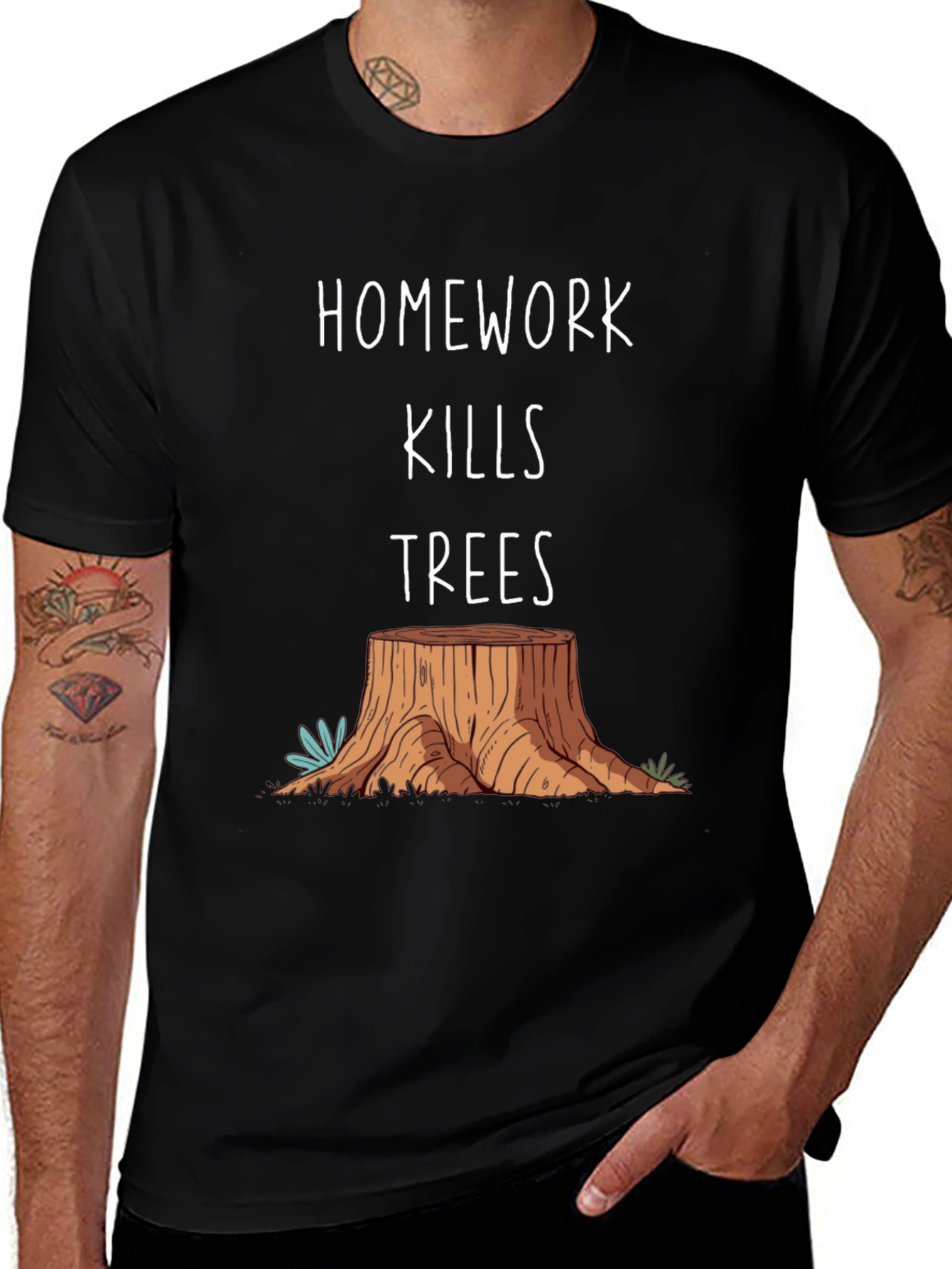 Homework Kills Trees Graphic Tee