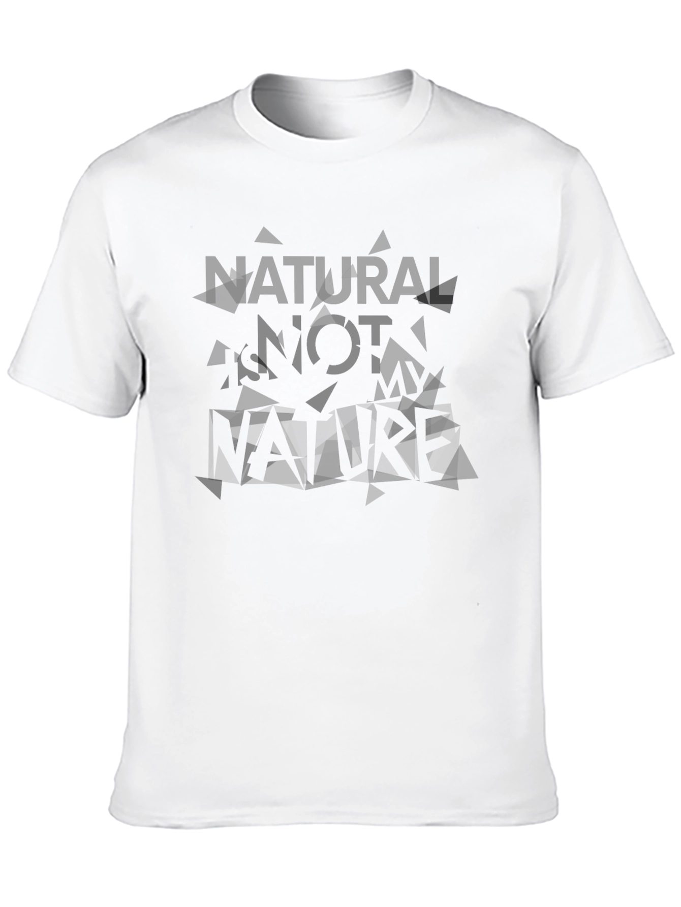 Abstract Natural Not My Nature Graphic Black T-Shirt