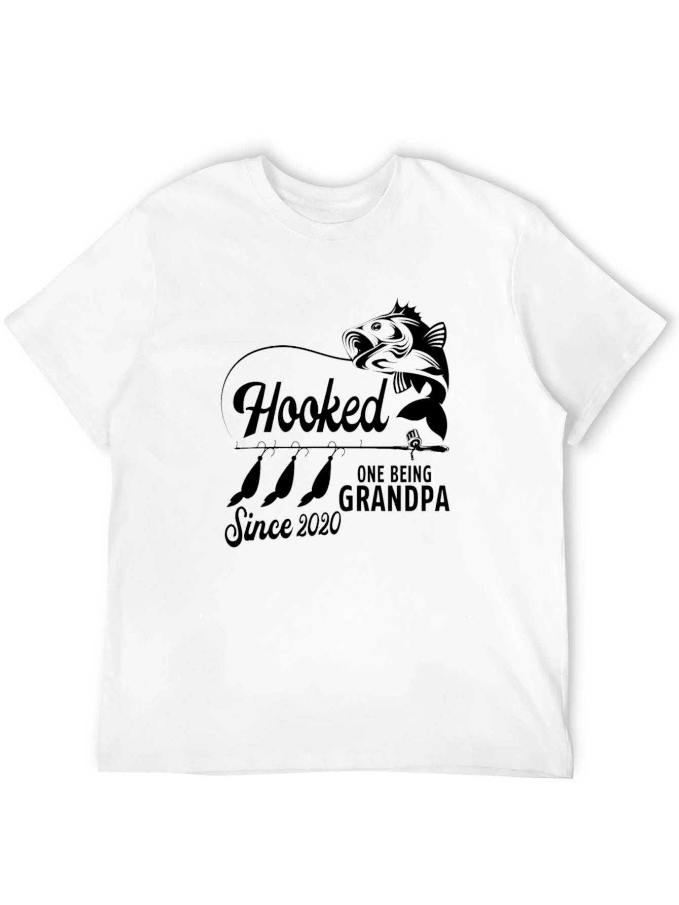 Hooked Grandpa Black Tee