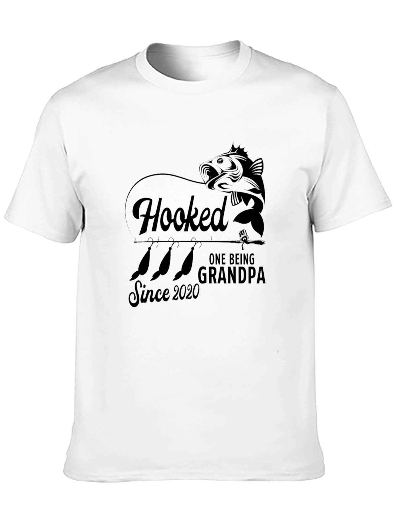 Hooked Grandpa Black Tee