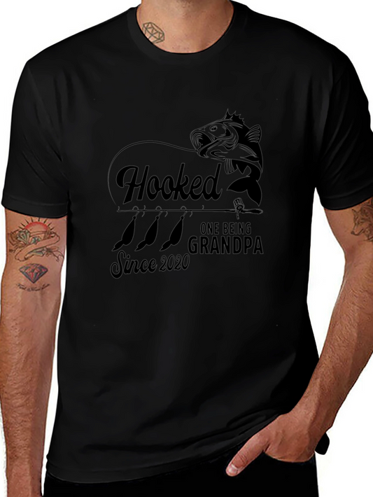 Hooked Grandpa Black Tee