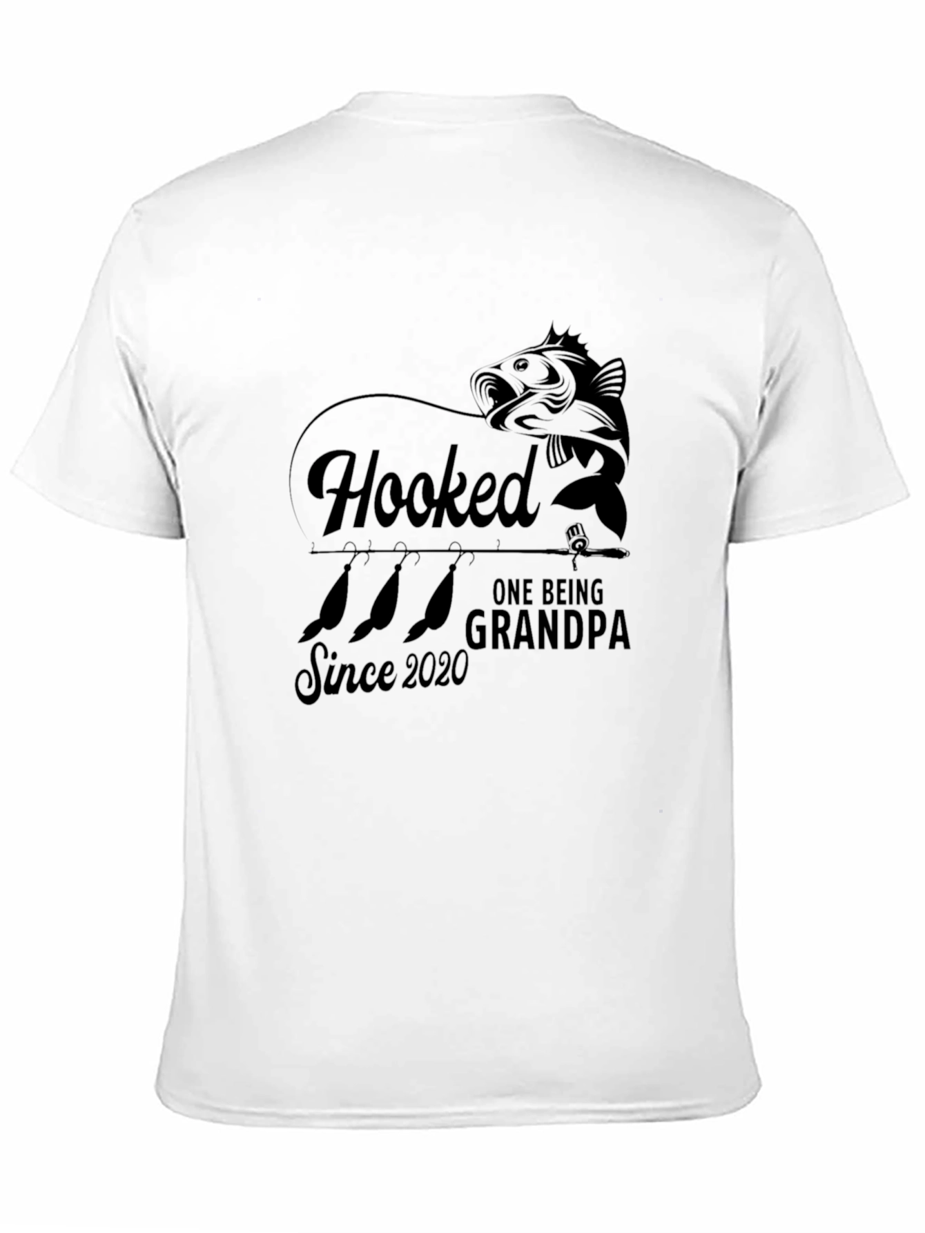 Hooked Grandpa Black Tee