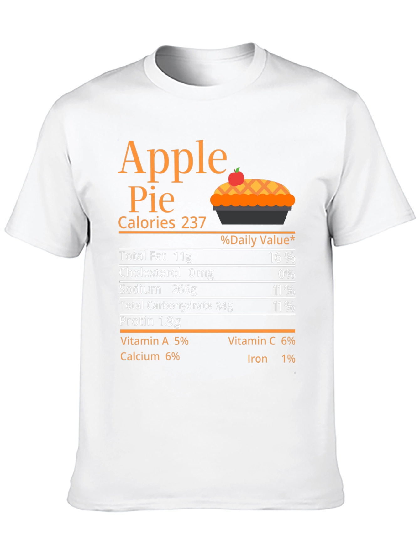 Apple Pie Nutrition Facts T-Shirt