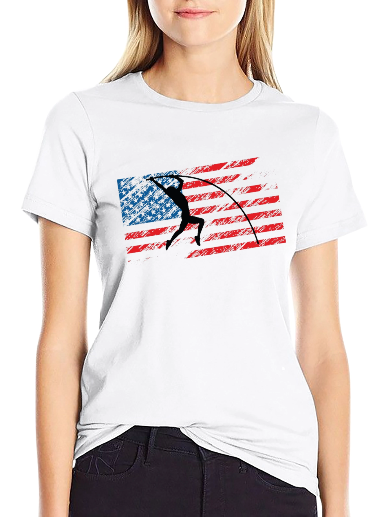 American Flag Pole Vault T-Shirt