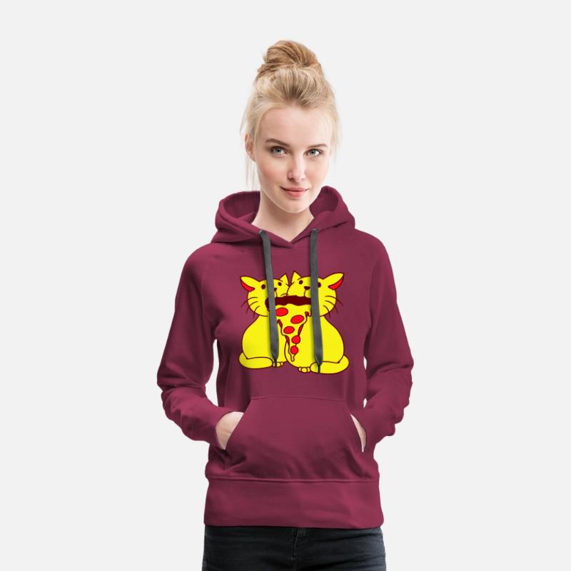 2 Cats Food Salami Pizza Fast Food Fun Hunger Team