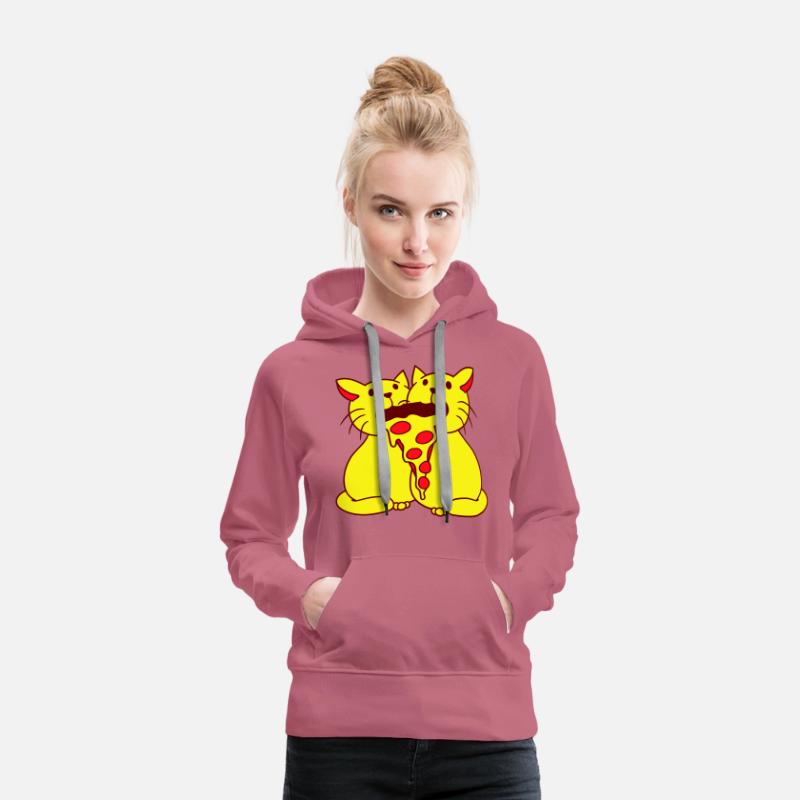 2 Cats Food Salami Pizza Fast Food Fun Hunger Team