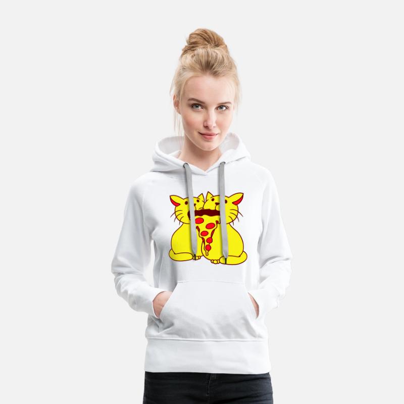 2 Cats Food Salami Pizza Fast Food Fun Hunger Team