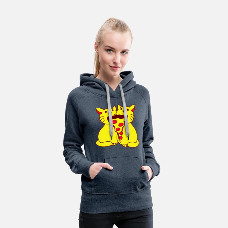 2 Cats Food Salami Pizza Fast Food Fun Hunger Team