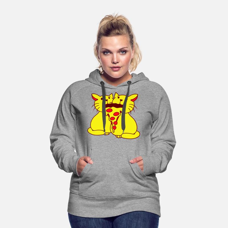 2 Cats Food Salami Pizza Fast Food Fun Hunger Team