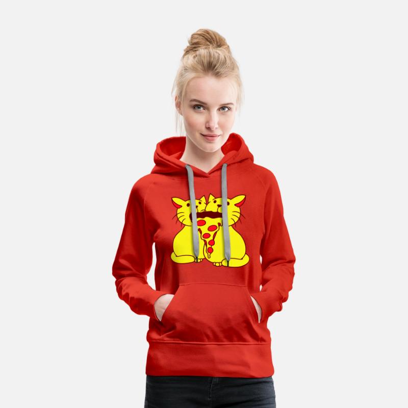 2 Cats Food Salami Pizza Fast Food Fun Hunger Team