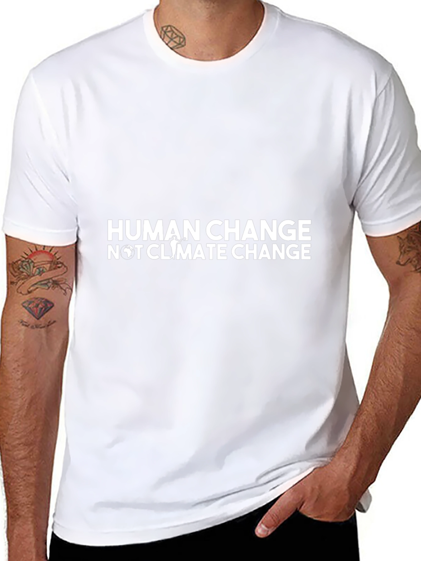 Human Change Tee - Black Short Sleeve T-Shirt