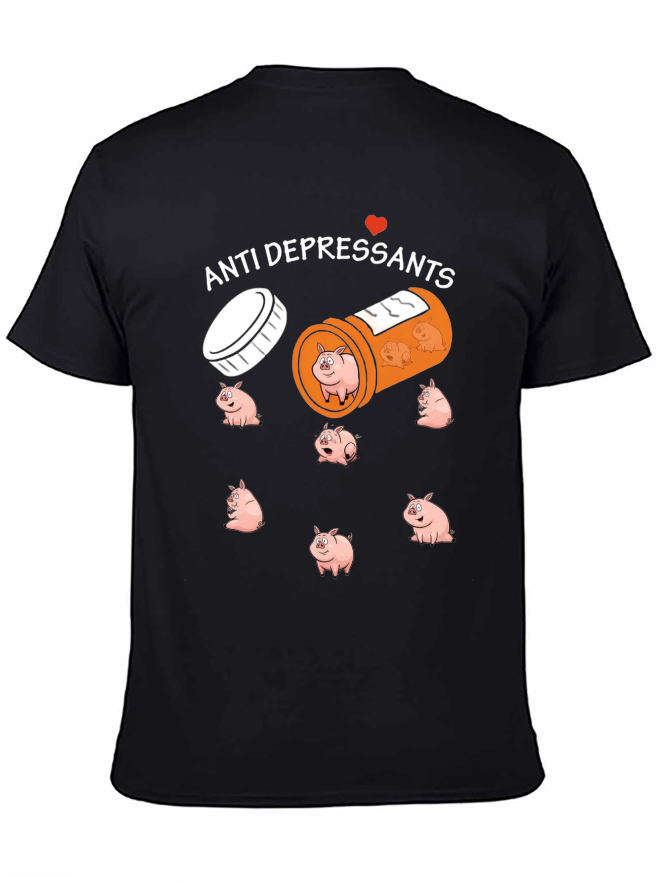 Anti-Depressant Pigs T-Shirt Funny Graphic Tee