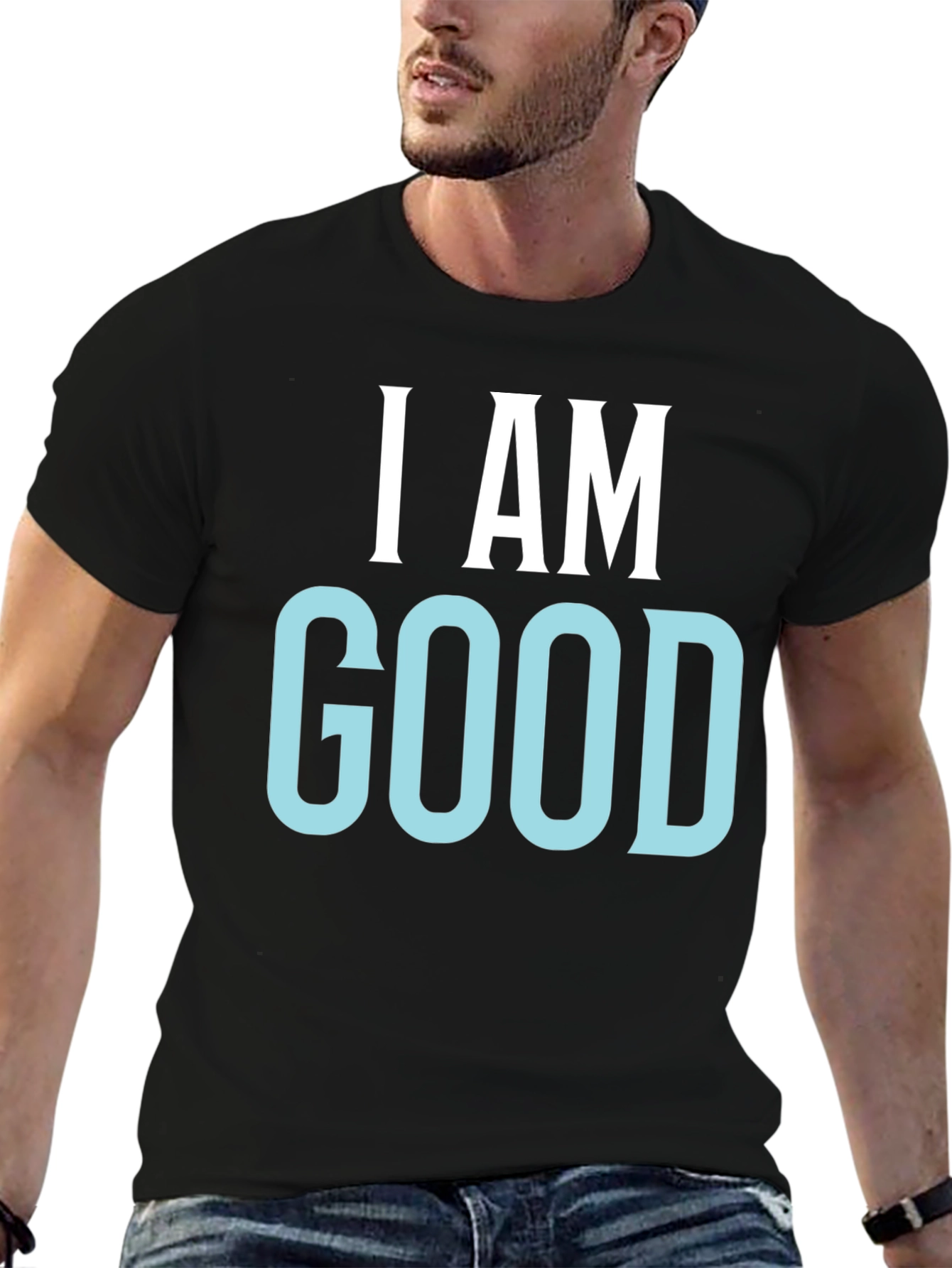 I AM GOOD Graphic Tee - Mens Black T-Shirt