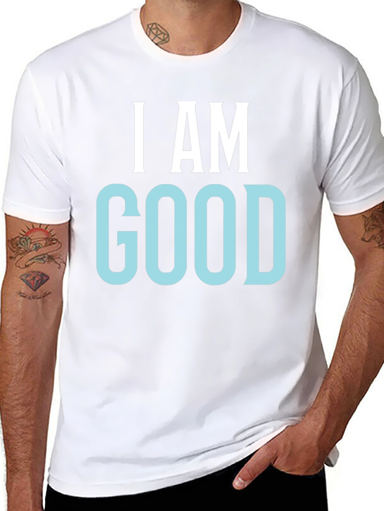 I AM GOOD Graphic Tee - Mens Black T-Shirt