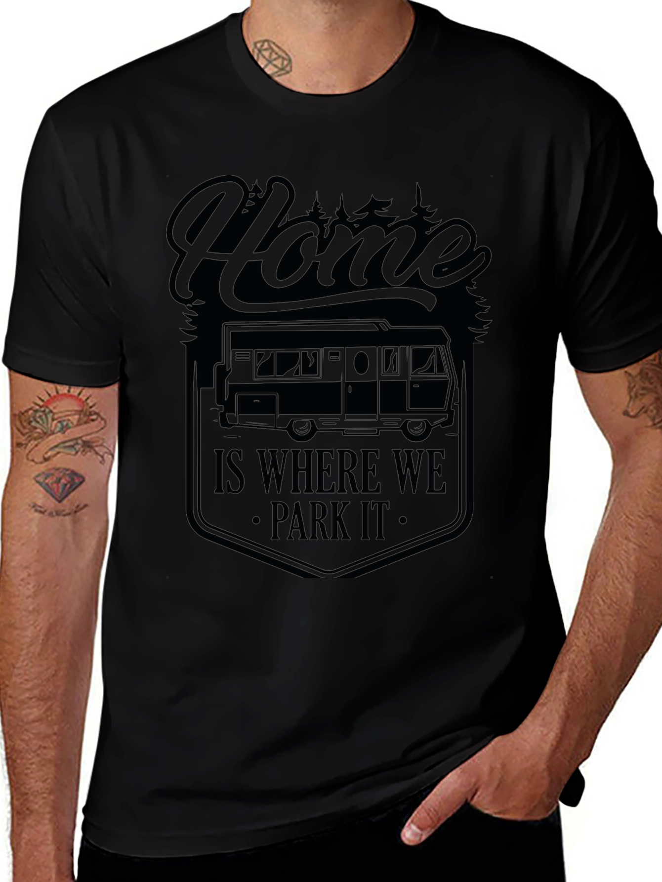 Home Is Where We Park It Camping T-Shirt