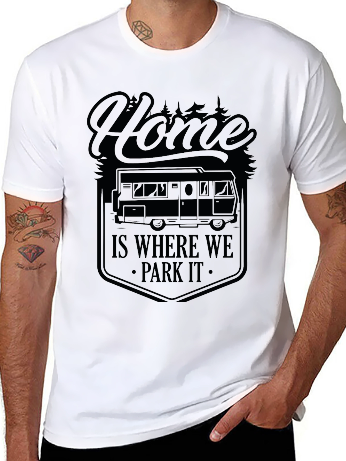 Home Is Where We Park It Camping T-Shirt