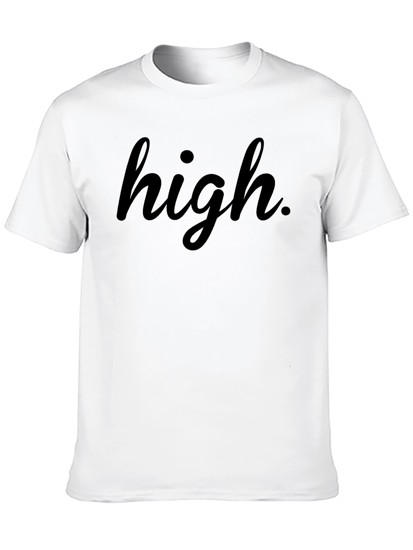 High. Black Graphic T-Shirt - Casual Style