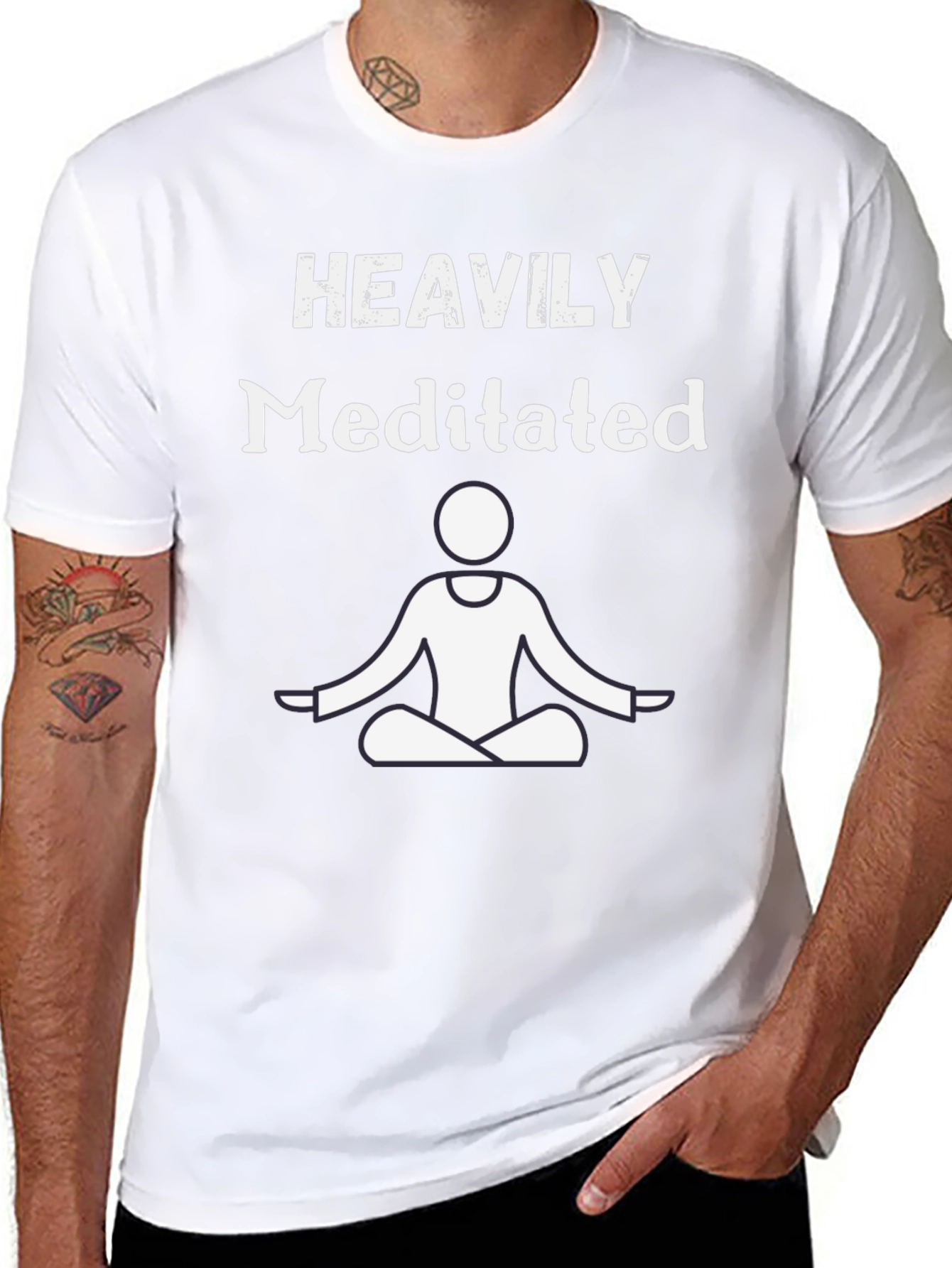 Heavily Meditated Graphic T-Shirt - Black
