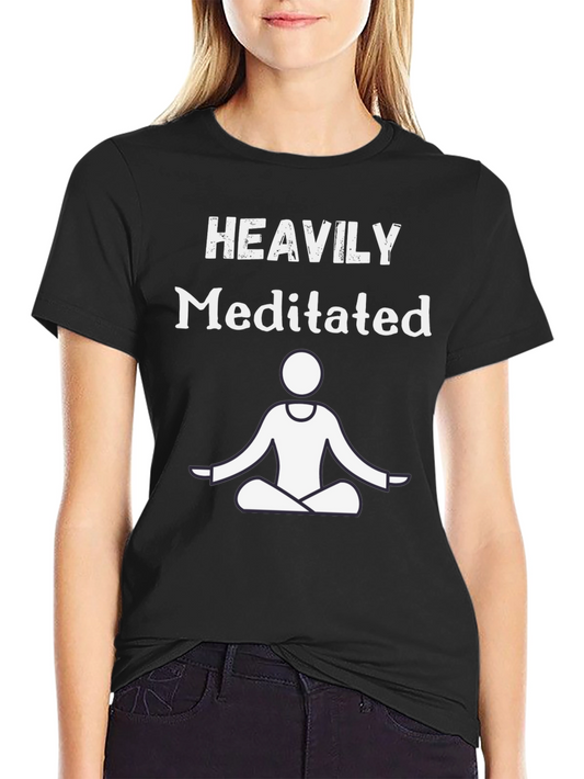 Heavily Meditated Graphic T-Shirt - Black