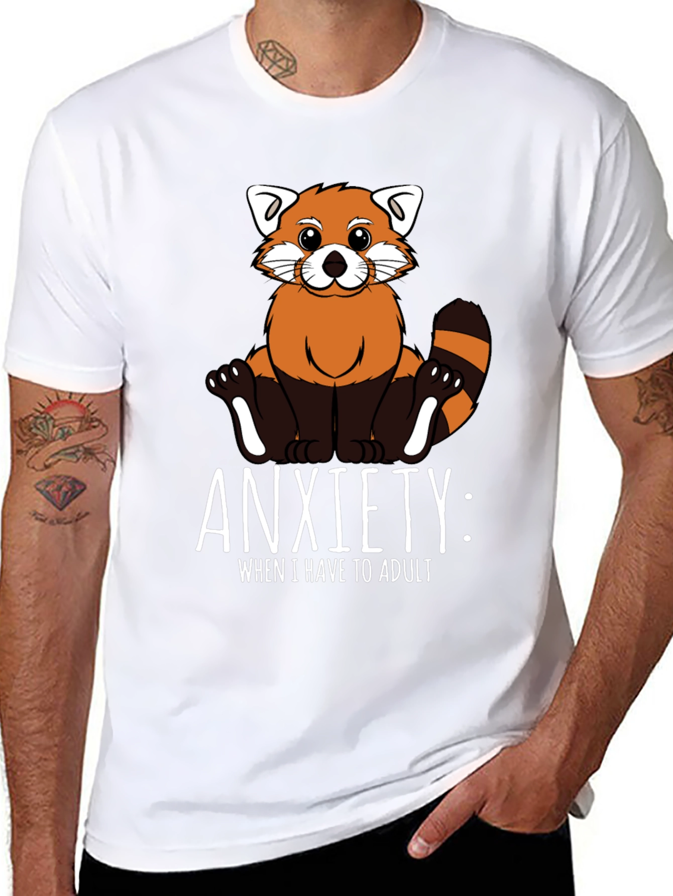 Anxiety Red Panda Adulting T-Shirt