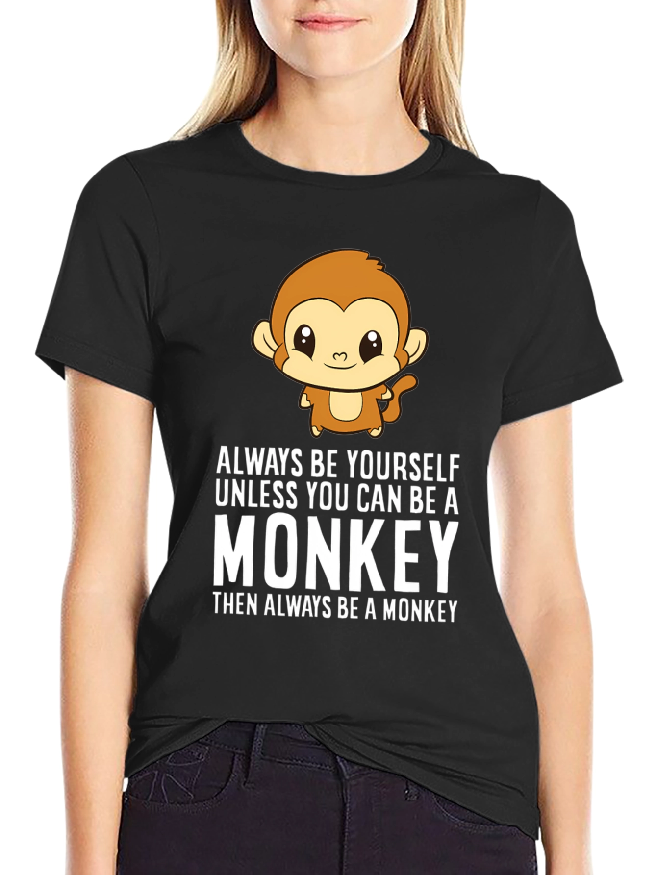 Always Be Yourself Monkey Graphic T-Shirt