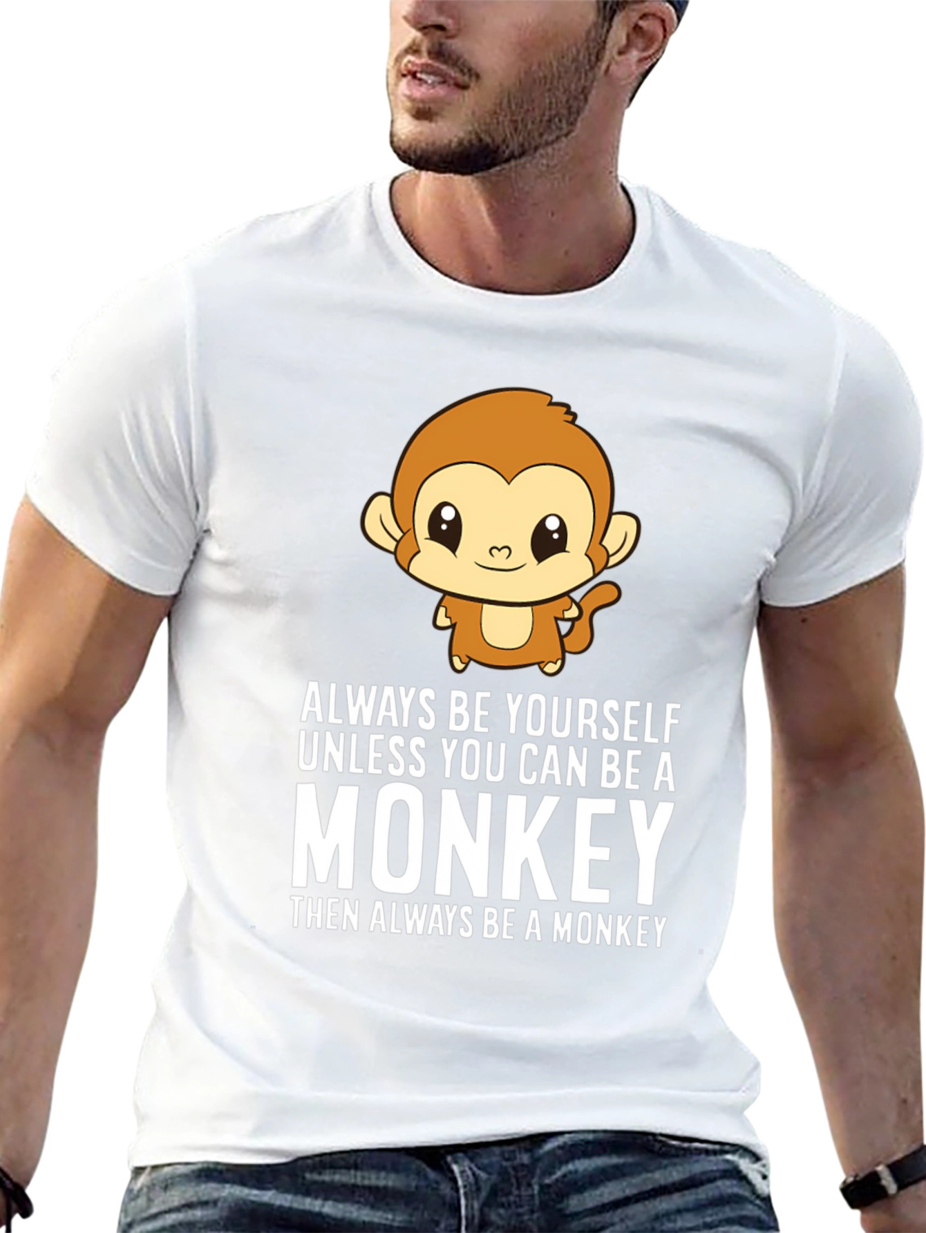 Always Be Yourself Monkey Graphic T-Shirt
