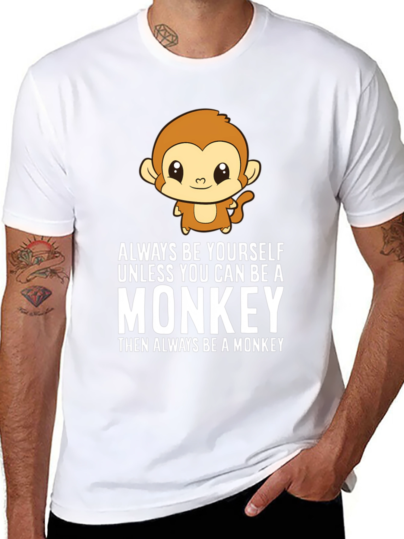 Always Be Yourself Monkey Graphic T-Shirt