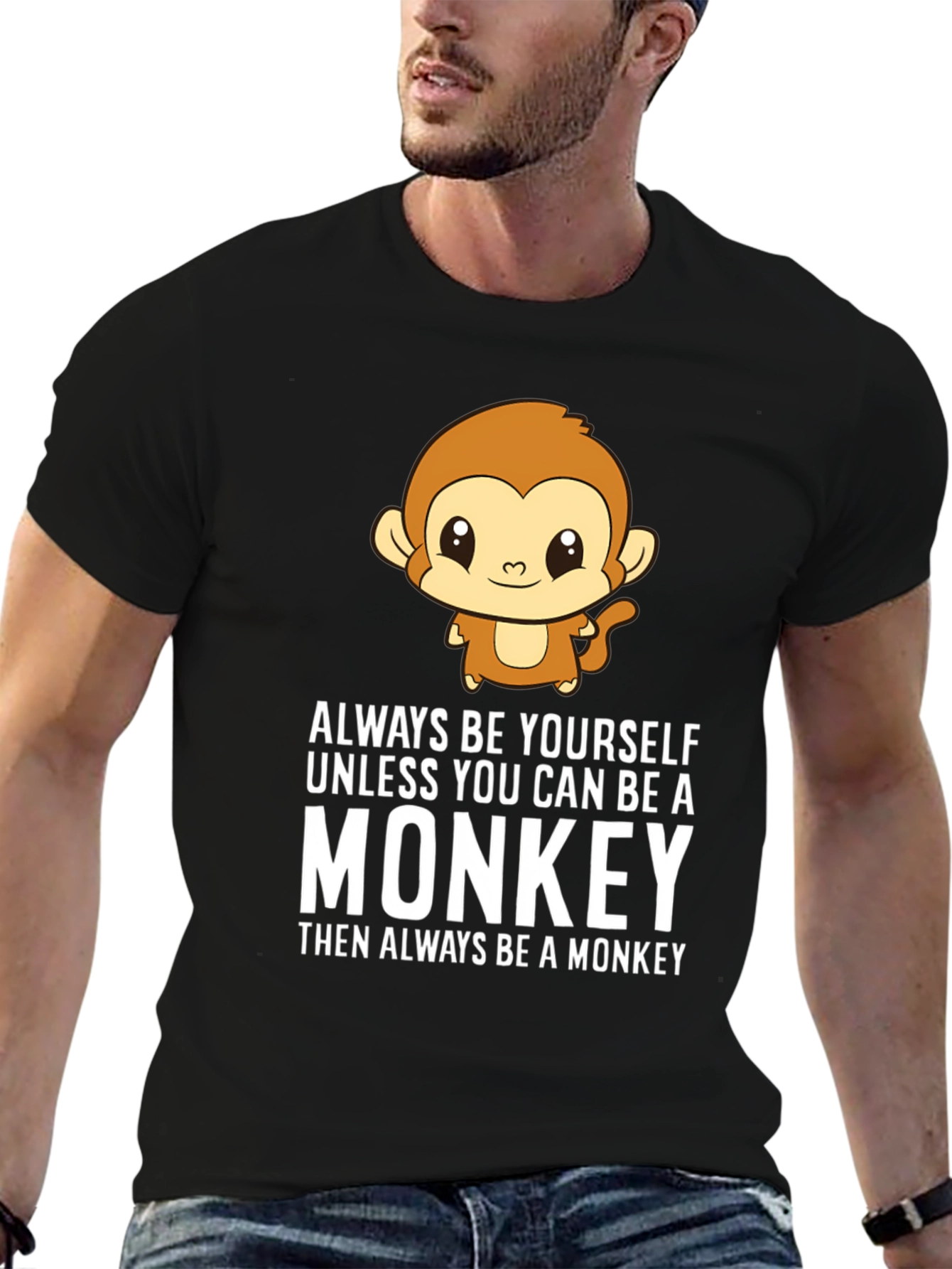 Always Be Yourself Monkey Graphic T-Shirt
