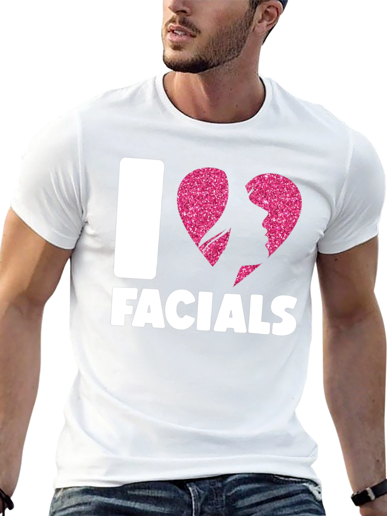 I Heart Facials T-Shirt Funny Graphic Tee