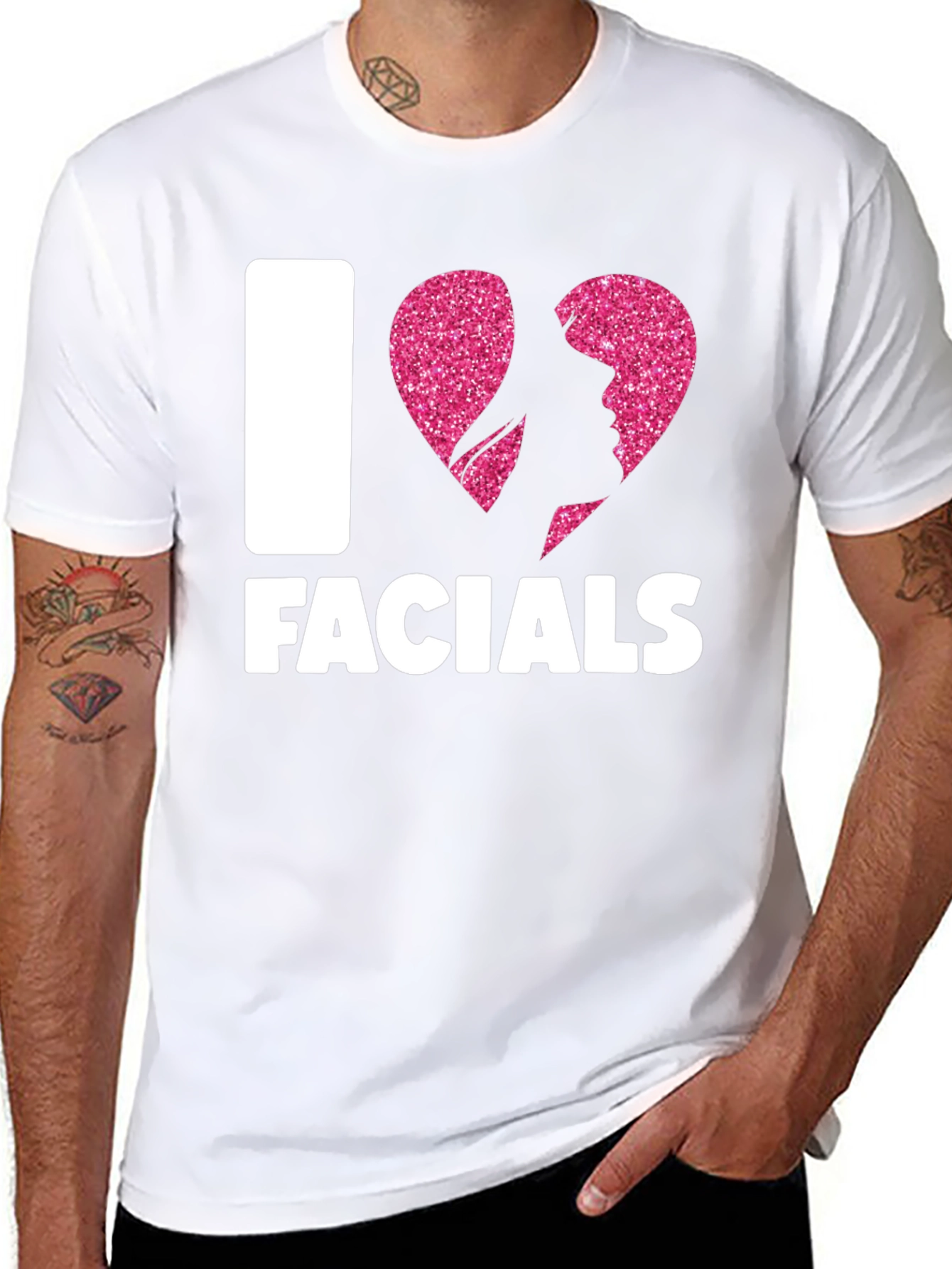 I Heart Facials T-Shirt Funny Graphic Tee