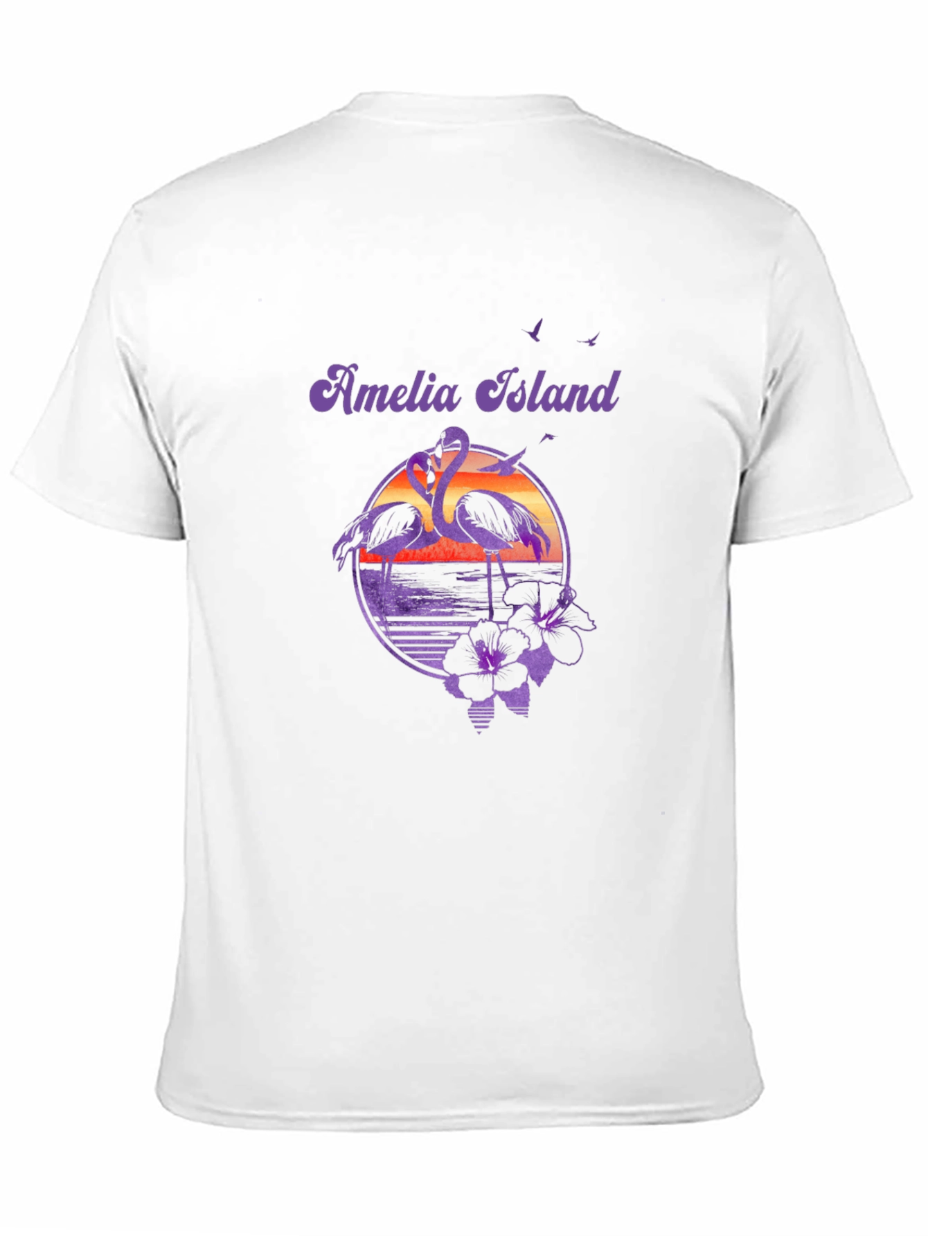 Amelia Island Flamingo Sunset Graphic Tee
