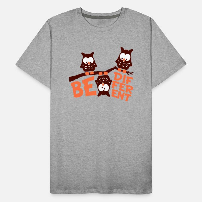 3 owls Be Different saying crazy funny branch team