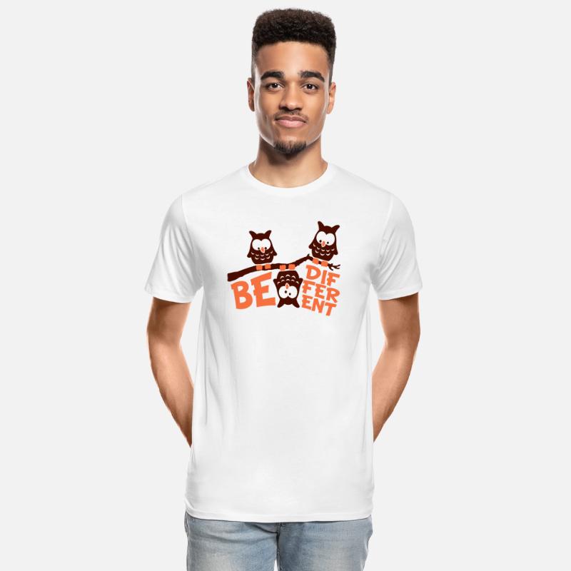 3 owls Be Different saying crazy funny branch team