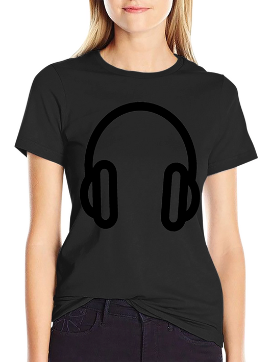 Headphone Graphic T-Shirt - Black